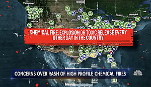 Map of chemical incidents